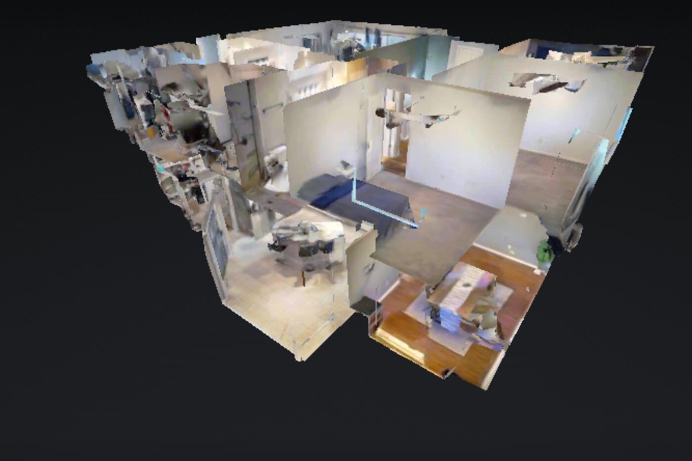 Matterport dollhouse view of a home for a 3D walkthrough